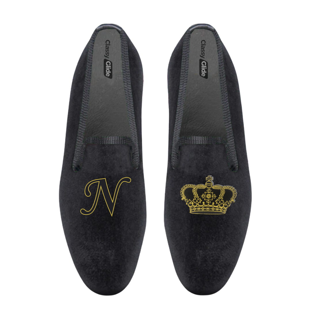 Velvet Embroidered Loafer