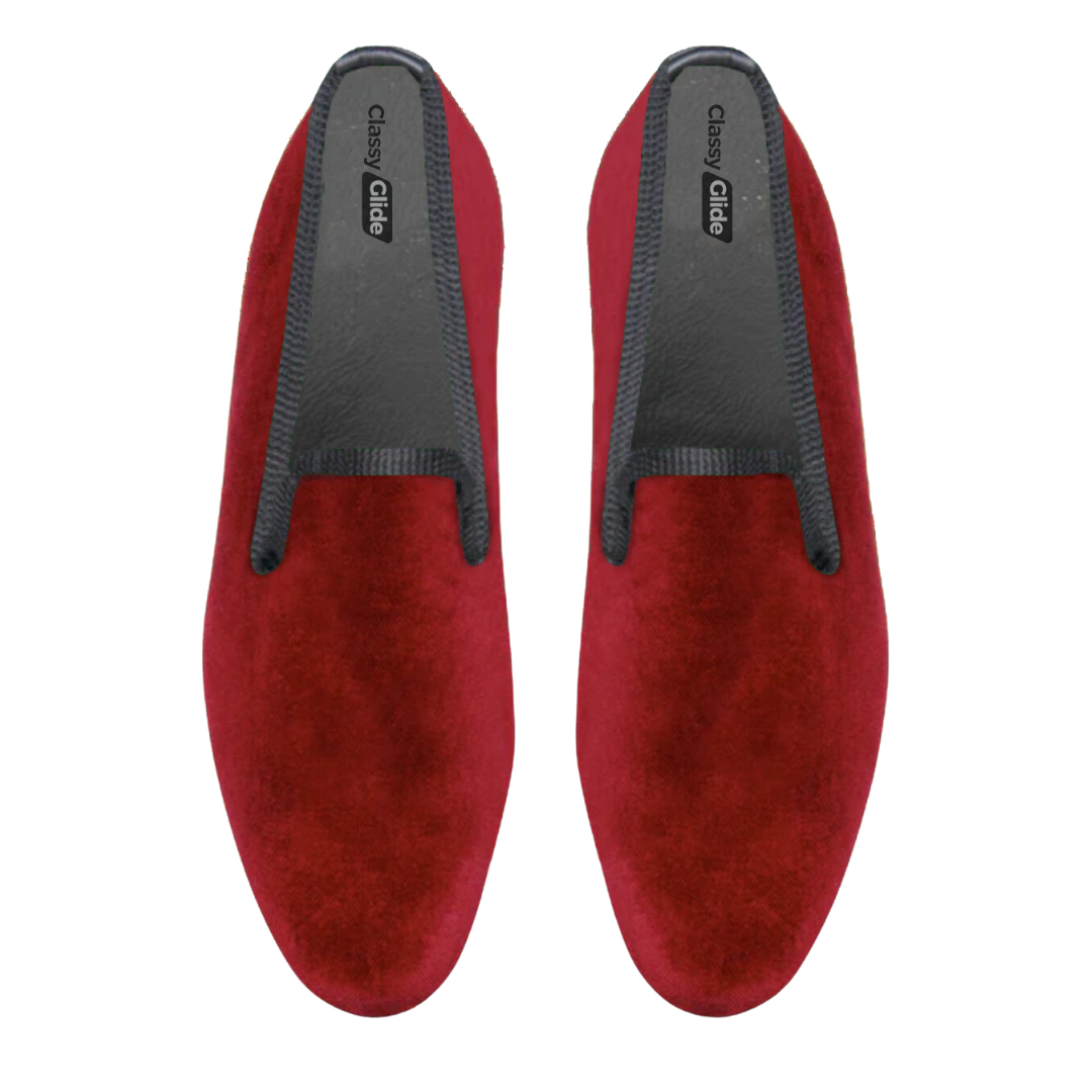 Velvet Maroon Loafers