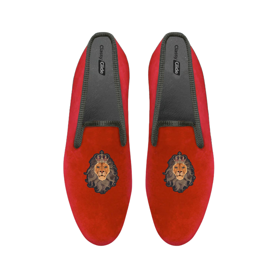 Red Lion King Embroidered Loafer