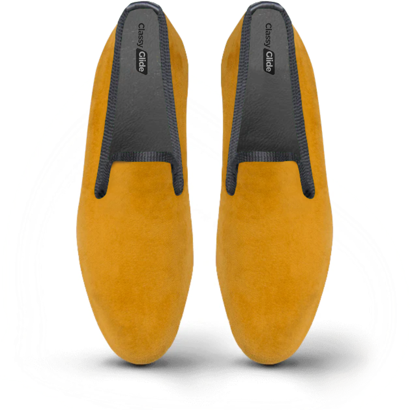 Yellow Pure Velvet Loafers